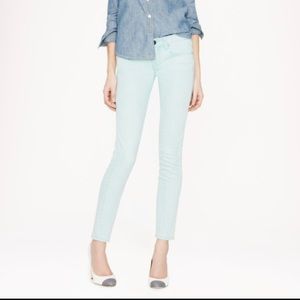 J. Crew Skinny Jeans 31 Mint Blue
